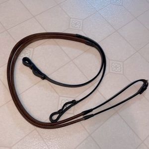 Leather Rubber Grip Reins